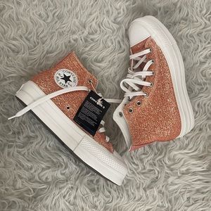 NWT Converse Chuck Taylor All Star Lift Platform Metallic Shimmer Sneakers